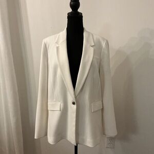 White House Black Market Classic White Blazer